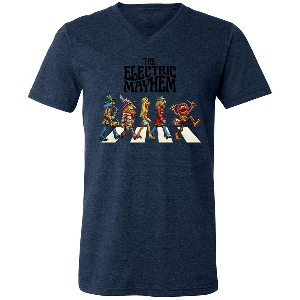 Unisex V-Neck T-Shirt - KLY8ZY8U - Heather Navy - 13