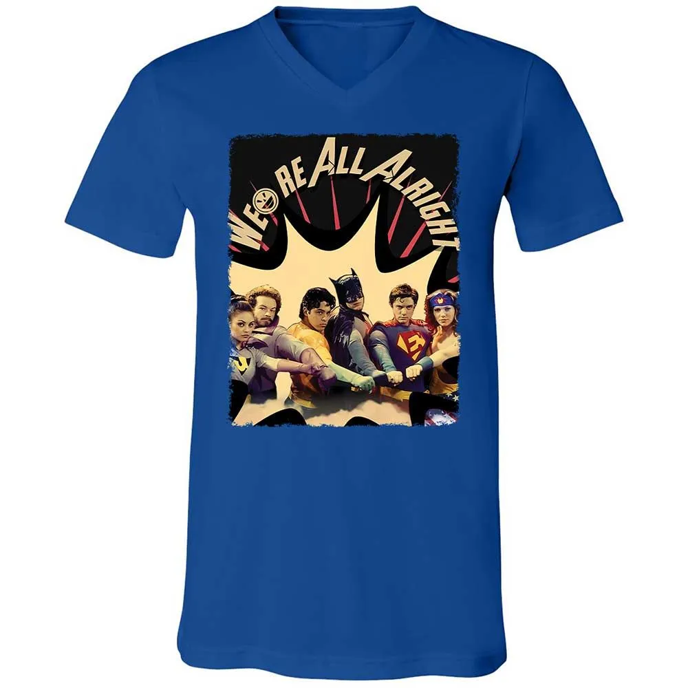 Unisex V-Neck T-Shirt - 6RKPQVZM - True Royal - 4