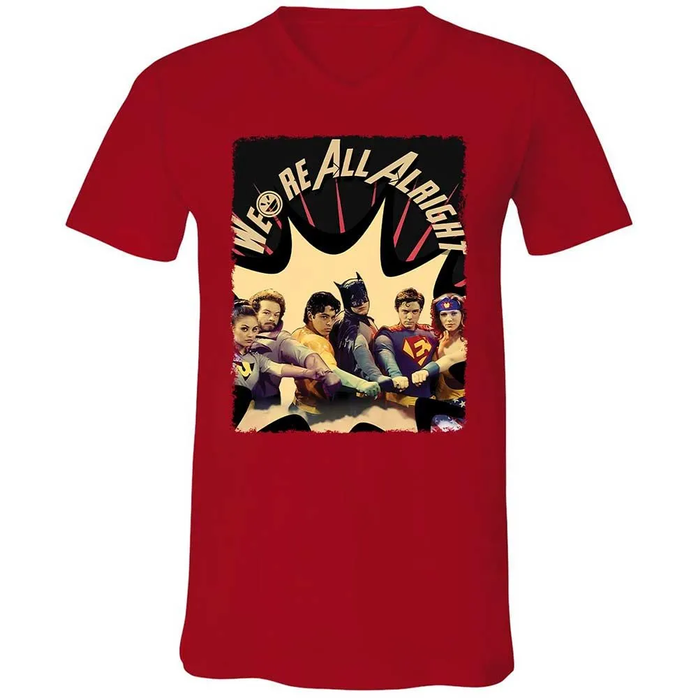 Unisex V-Neck T-Shirt - 6RKPQVZM - Red - 6