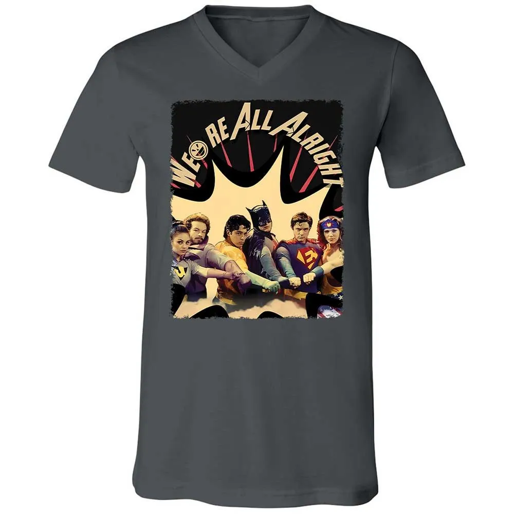 Unisex V-Neck T-Shirt - 6RKPQVZM - Asphalt - 13