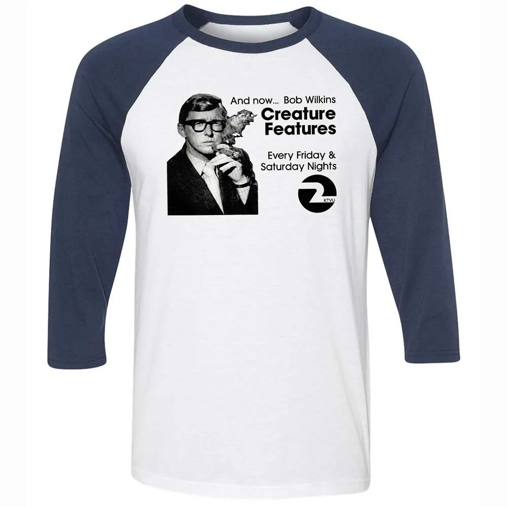 Bob Wilkins Creature Features - White/Navy - 8