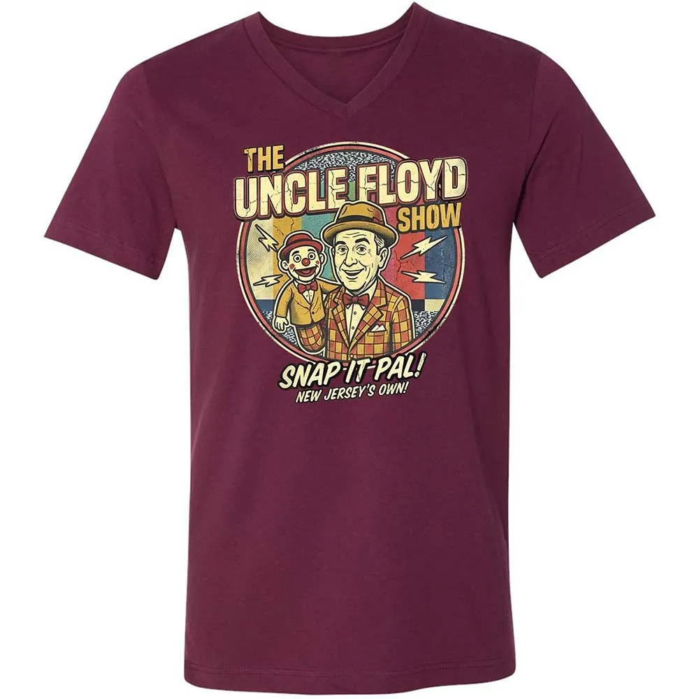 Unisex V-Neck T-Shirt - KGSH9SMS - Maroon - 8