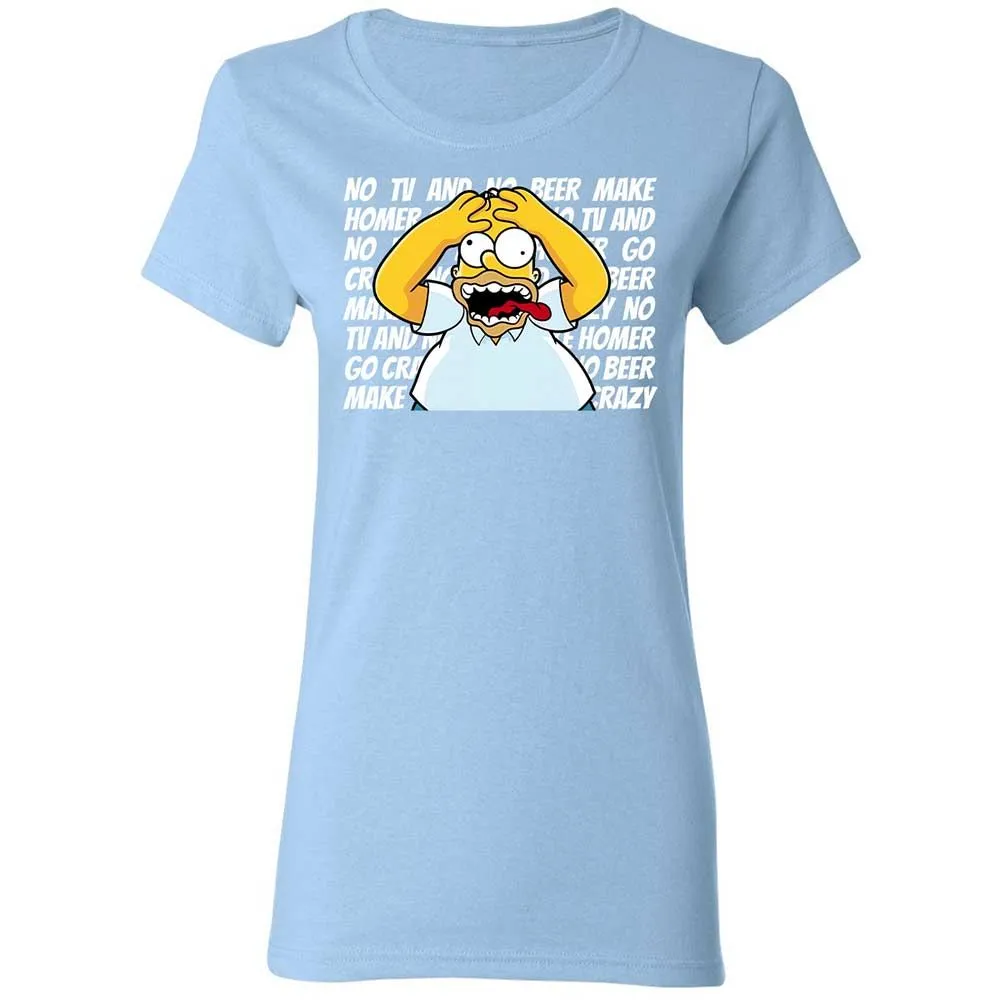 No TV and No Beer Make Homer Go Crazy - Light Blue - 13