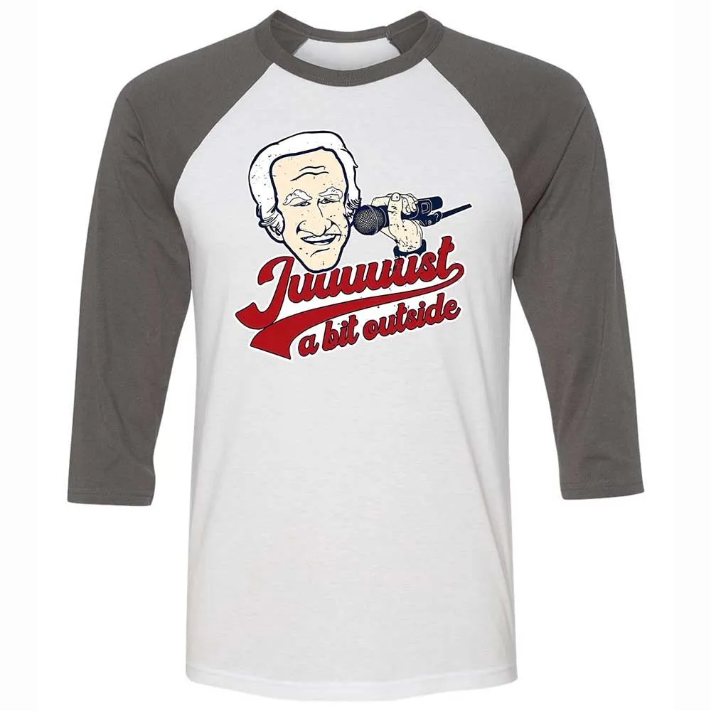 Unisex 3/4 Baseball Tee - X1D1HB7F - White/Asphalt - 2