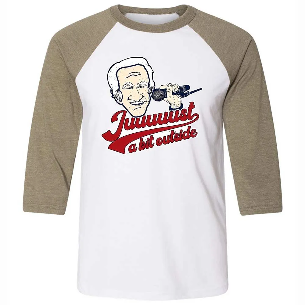Unisex 3/4 Baseball Tee - X1D1HB7F - White/Heather Olive - 4