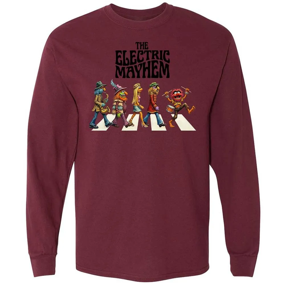 Long Sleeve T-Shirt - E372YMD7 - Maroon - 16