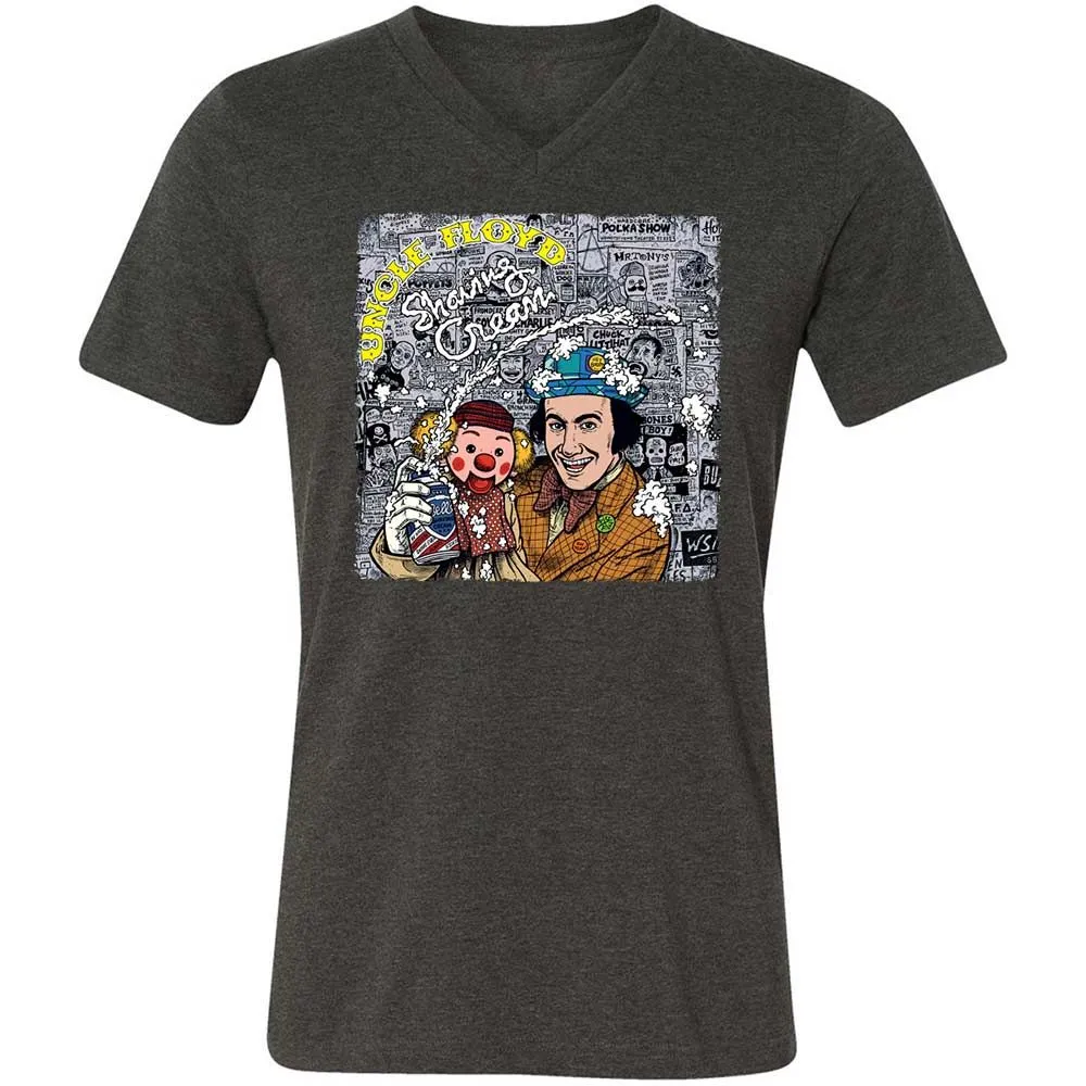 Unisex V-Neck T-Shirt - 2QD4VTBH - Dark Grey Heather - 9