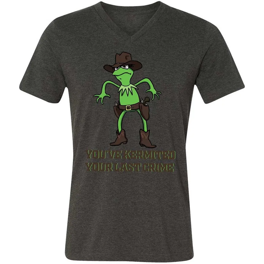 Unisex V-Neck T-Shirt - ZUWTAX6N - Dark Grey Heather - 8