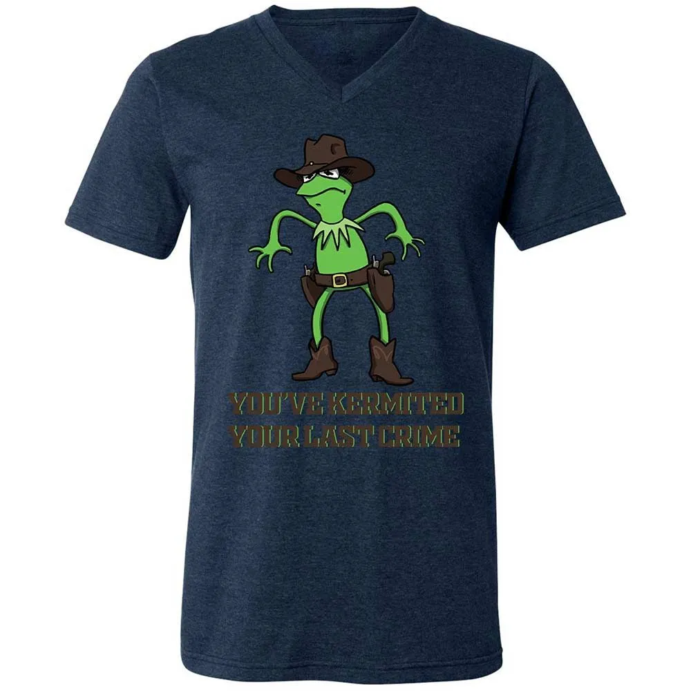 Unisex V-Neck T-Shirt - ZUWTAX6N - Heather Navy - 13