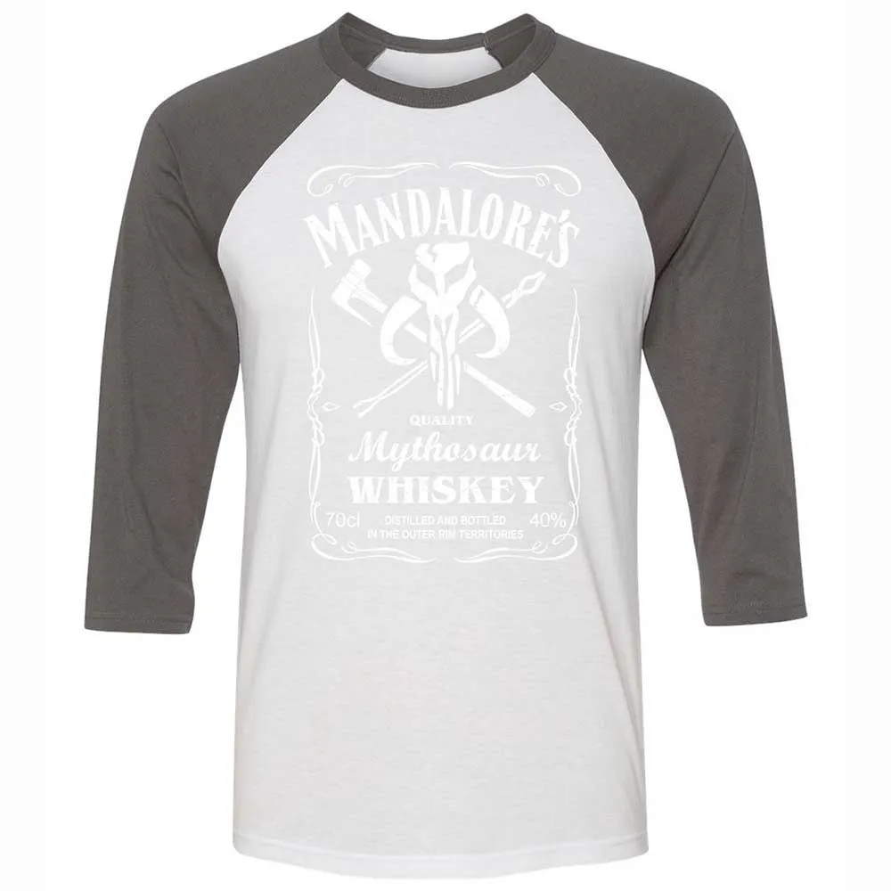 Unisex 3/4 Baseball Tee - 12YERGWF - White/Asphalt - 2