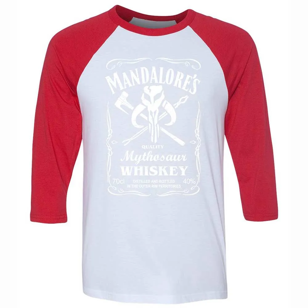 Unisex 3/4 Baseball Tee - 12YERGWF - White/Red - 9