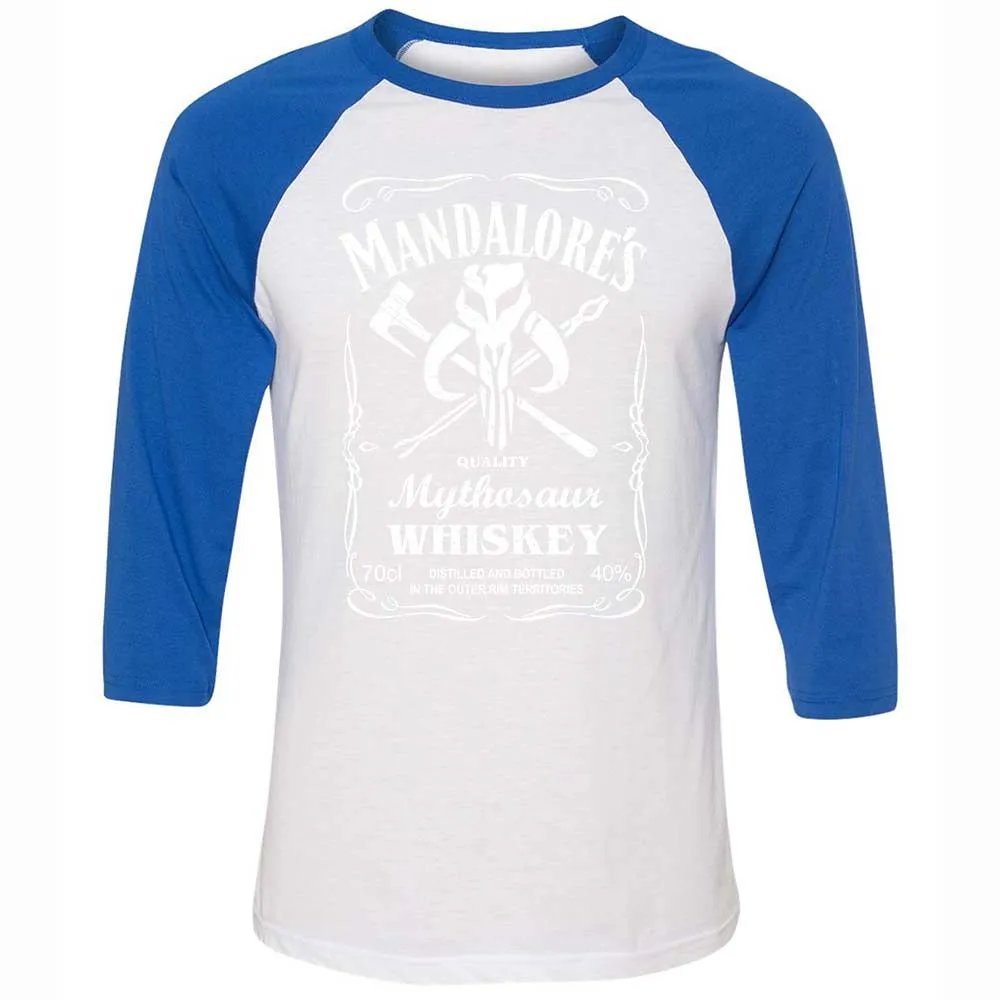 Unisex 3/4 Baseball Tee - 12YERGWF - White/True Royal - 10