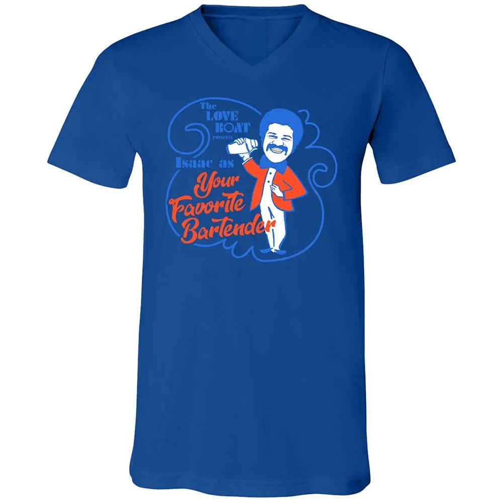Unisex V-Neck T-Shirt - UEEKNUDB - True Royal - 3