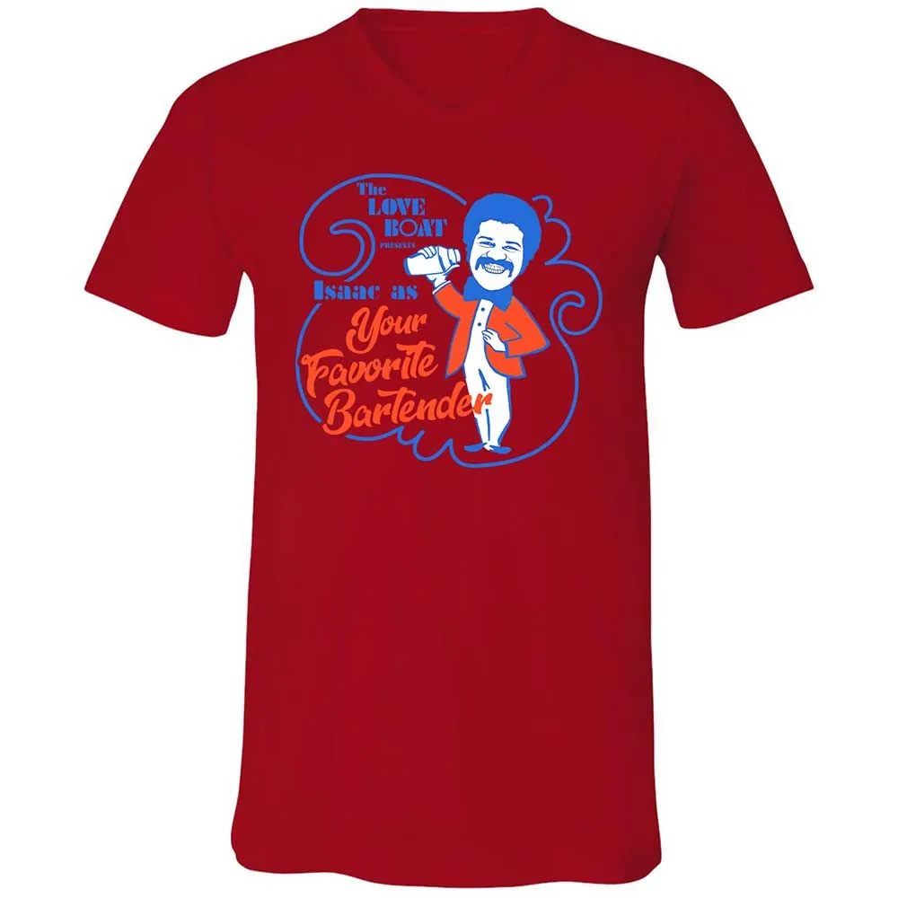 Unisex V-Neck T-Shirt - UEEKNUDB - Red - 5