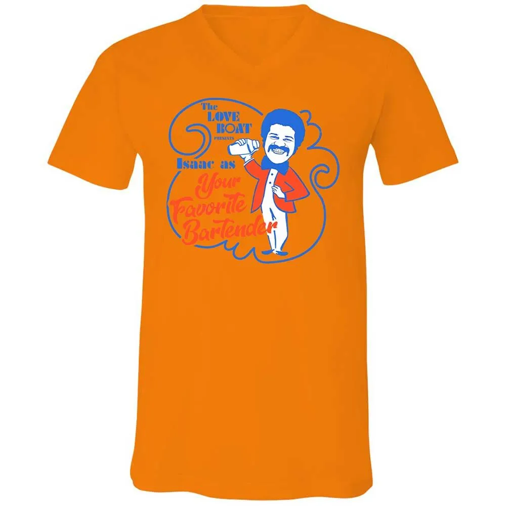 Unisex V-Neck T-Shirt - UEEKNUDB - Orange - 7