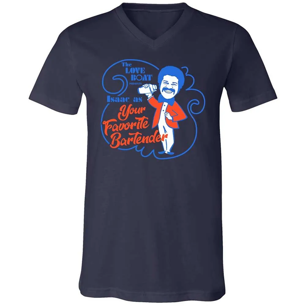 Unisex V-Neck T-Shirt - UEEKNUDB - Navy - 12