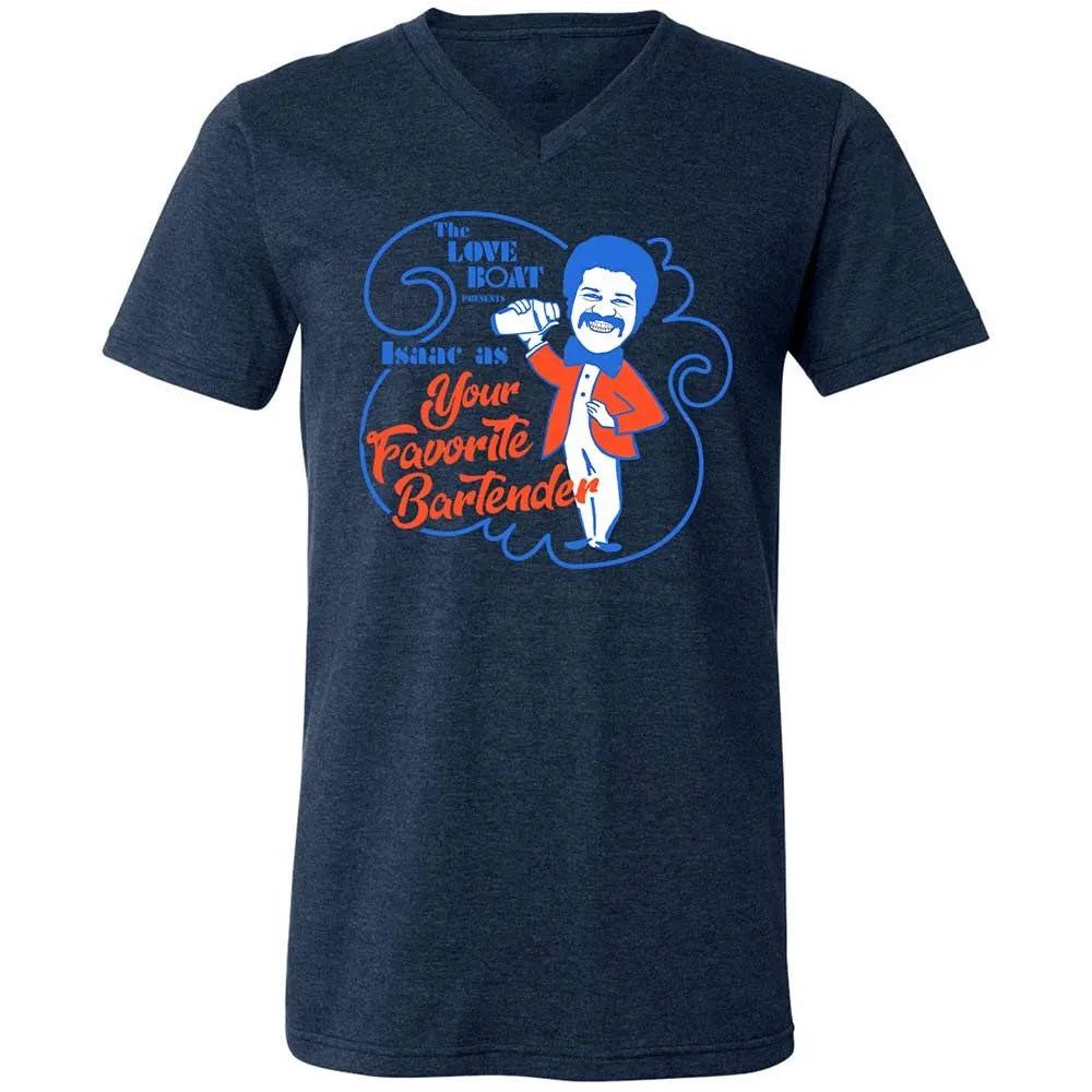 Unisex V-Neck T-Shirt - UEEKNUDB - Heather Navy - 13