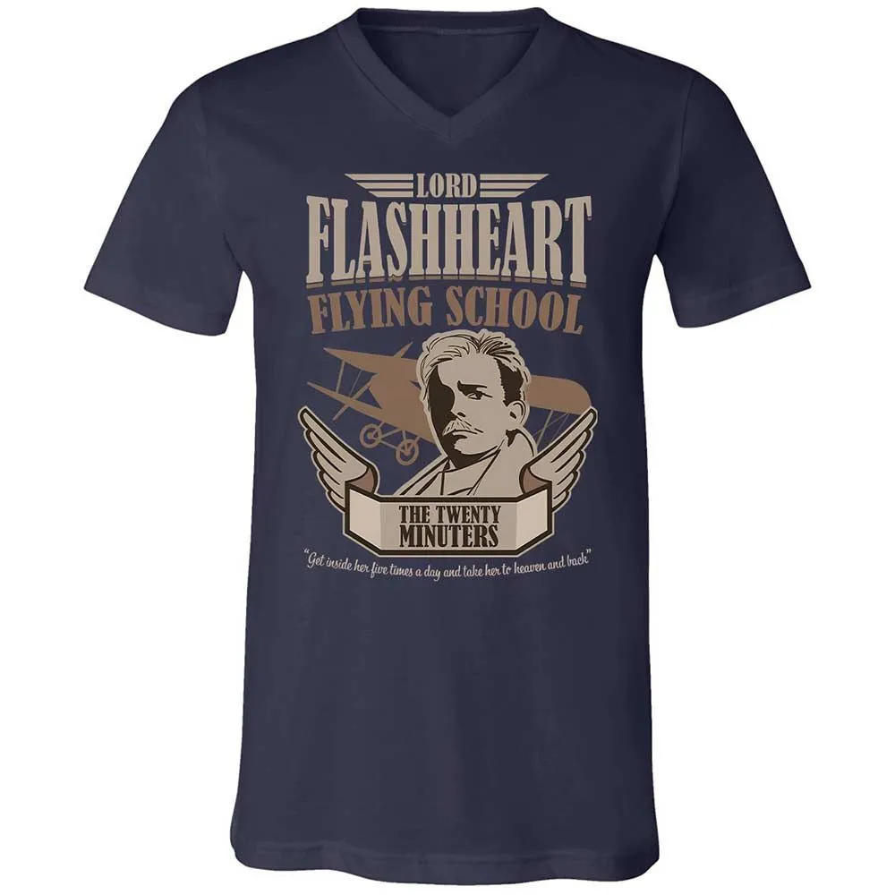 Unisex V-Neck T-Shirt - AAFSB9AT - Navy - 2