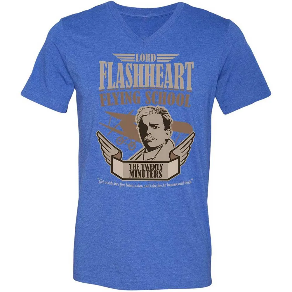 Unisex V-Neck T-Shirt - AAFSB9AT - Heather True Royal - 5