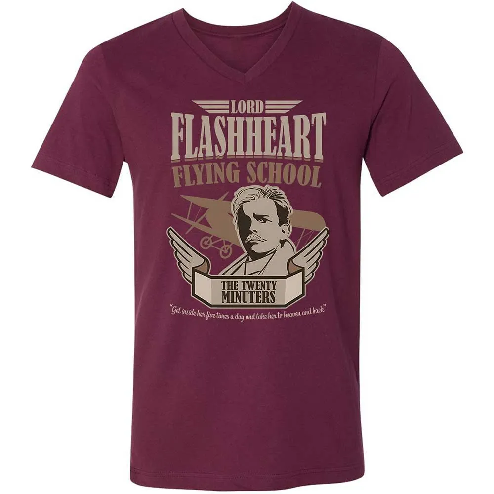 Unisex V-Neck T-Shirt - AAFSB9AT - Maroon - 8