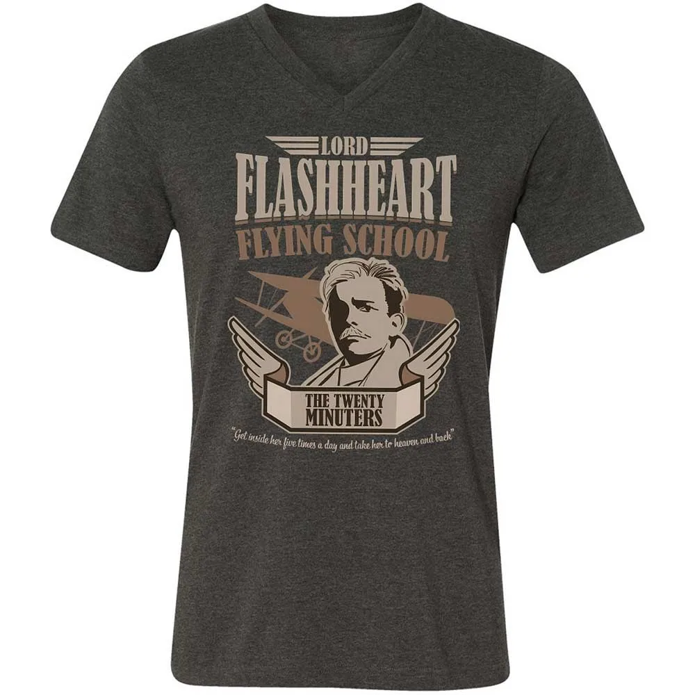 Unisex V-Neck T-Shirt - AAFSB9AT - Dark Grey Heather - 9