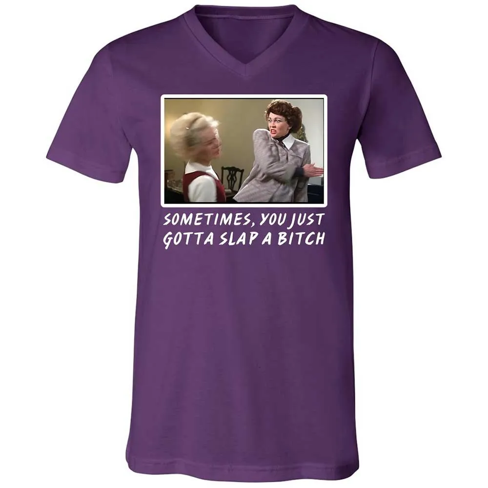 Unisex V-Neck T-Shirt - R7Q5ZZQM - Team Purple - 10