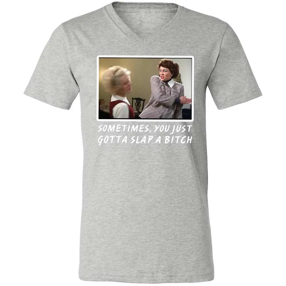 Unisex V-Neck T-Shirt - R7Q5ZZQM - Athletic Heather - 15