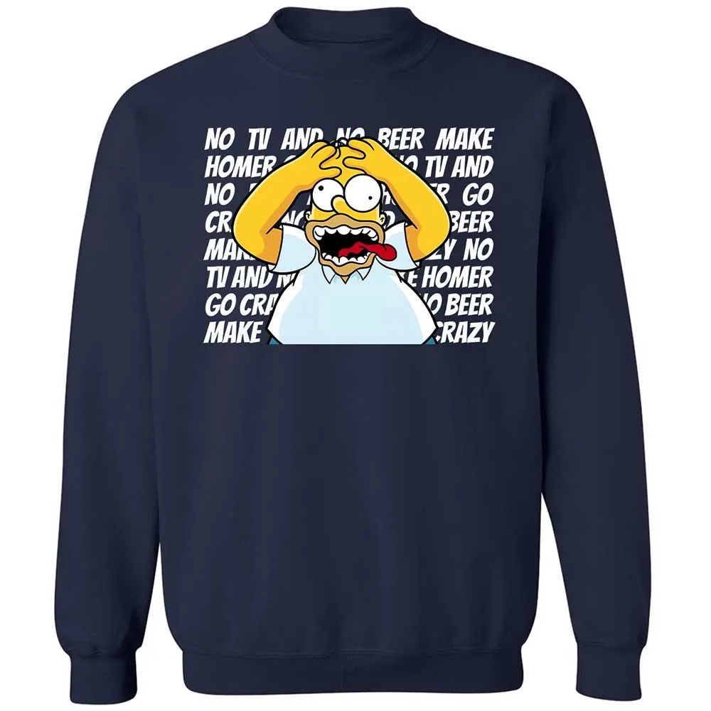 No TV and No Beer Make Homer Go Crazy - Navy - 2