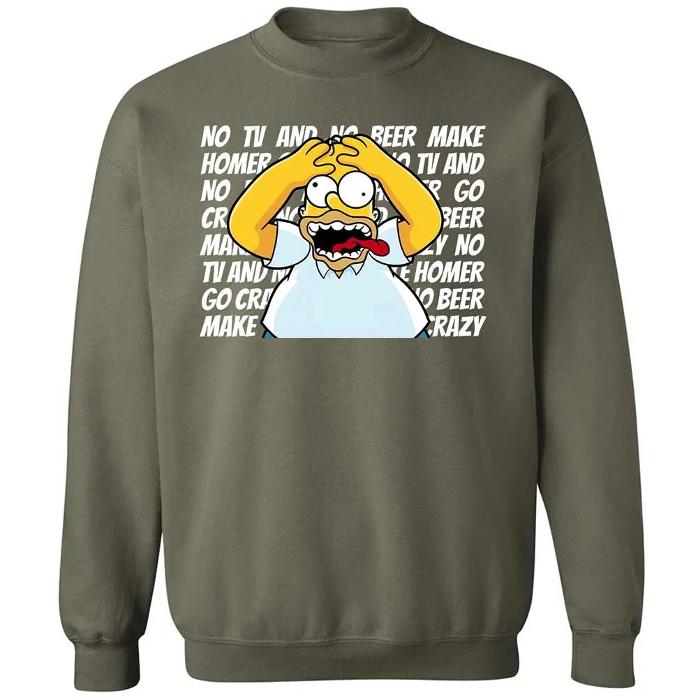 No TV and No Beer Make Homer Go Crazy - Military Green - 9