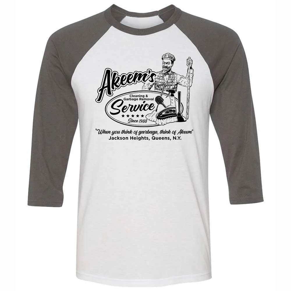 Unisex 3/4 Baseball Tee - 9KUZ4YYK - White/Asphalt - 2