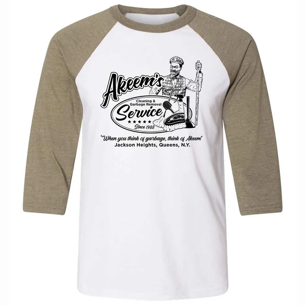 Unisex 3/4 Baseball Tee - 9KUZ4YYK - White/Heather Olive - 4