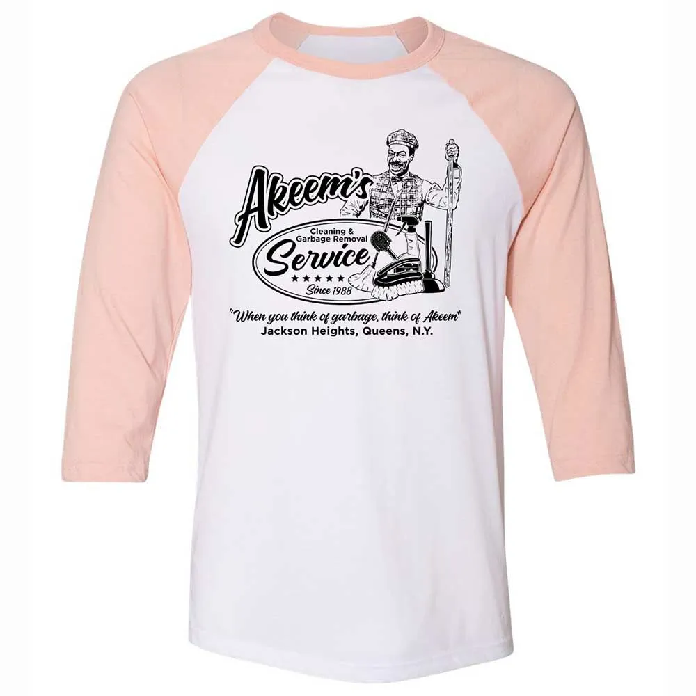 Unisex 3/4 Baseball Tee - 9KUZ4YYK - White/Heather Peach - 5
