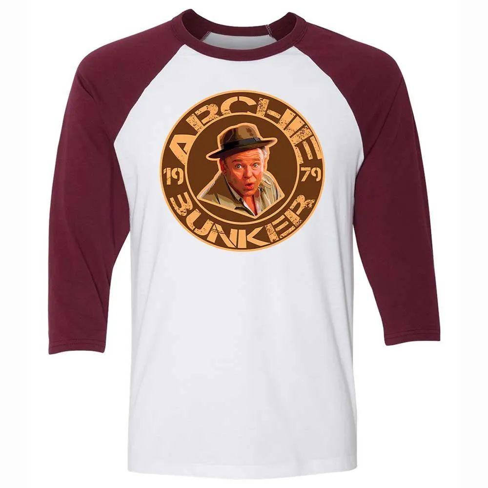 Unisex 3/4 Baseball Tee - SSFBXXG7 - White/Maroon - 7
