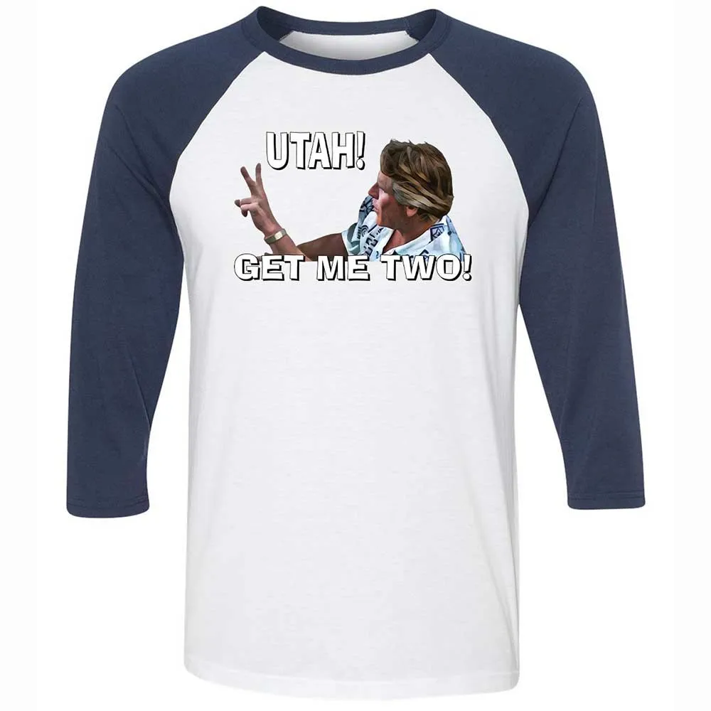 Unisex 3/4 Baseball Tee - R3VBFGX8 - White/Navy - 8
