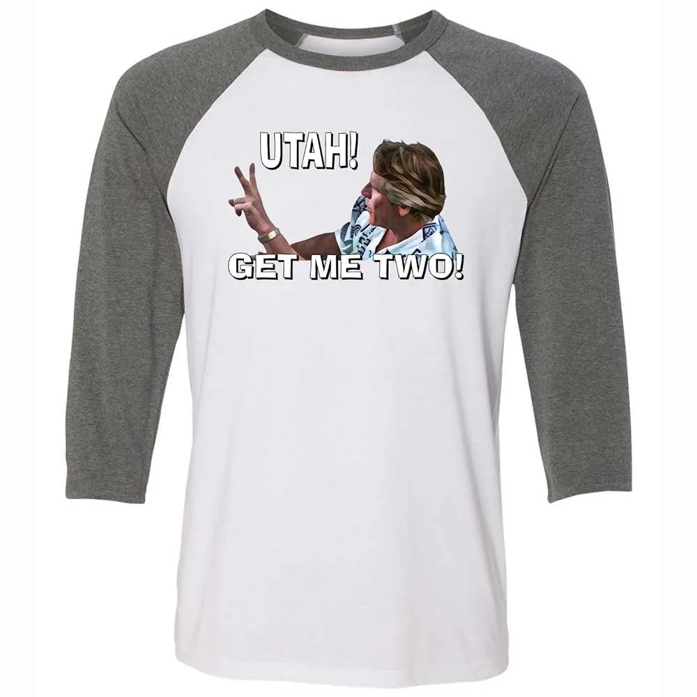Unisex 3/4 Baseball Tee - R3VBFGX8 - White/Deep Heather - 11
