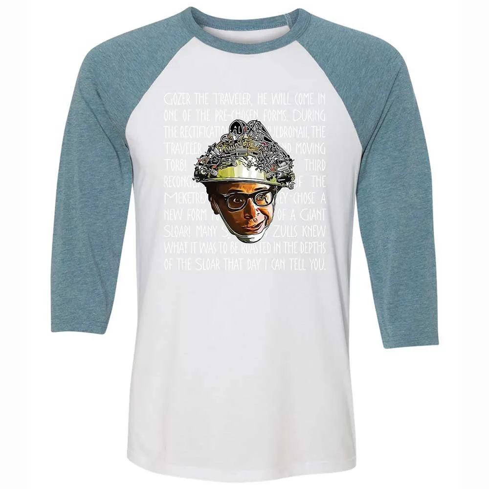 Unisex 3/4 Baseball Tee - 69WCJTE5 - White/Denim - 3