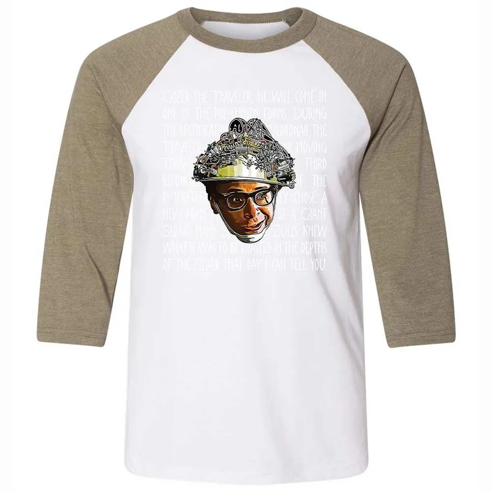 Unisex 3/4 Baseball Tee - 69WCJTE5 - White/Heather Olive - 4