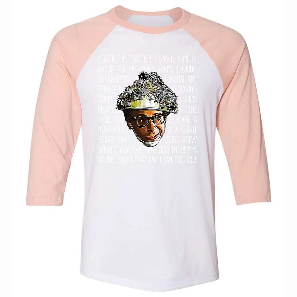 Unisex 3/4 Baseball Tee - 69WCJTE5 - White/Heather Peach - 5