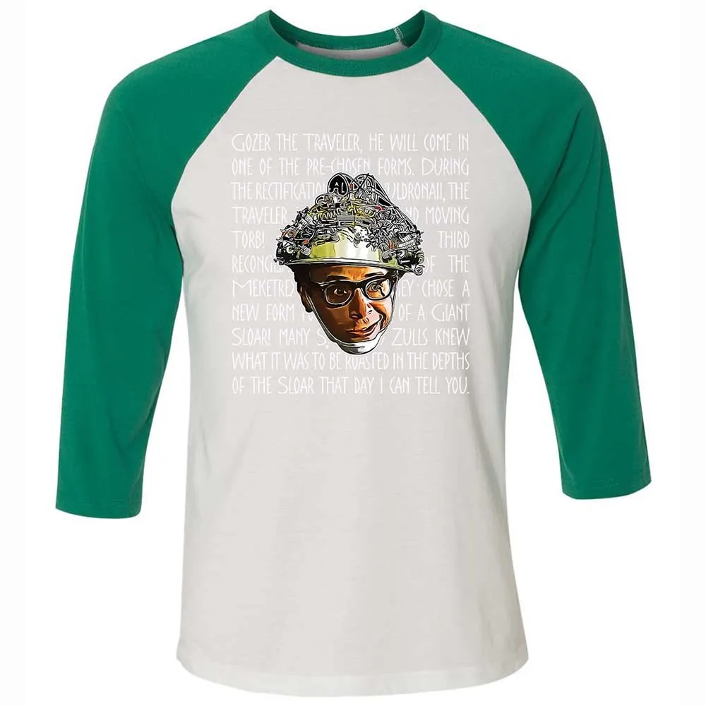 Unisex 3/4 Baseball Tee - 69WCJTE5 - White/Kelly - 6