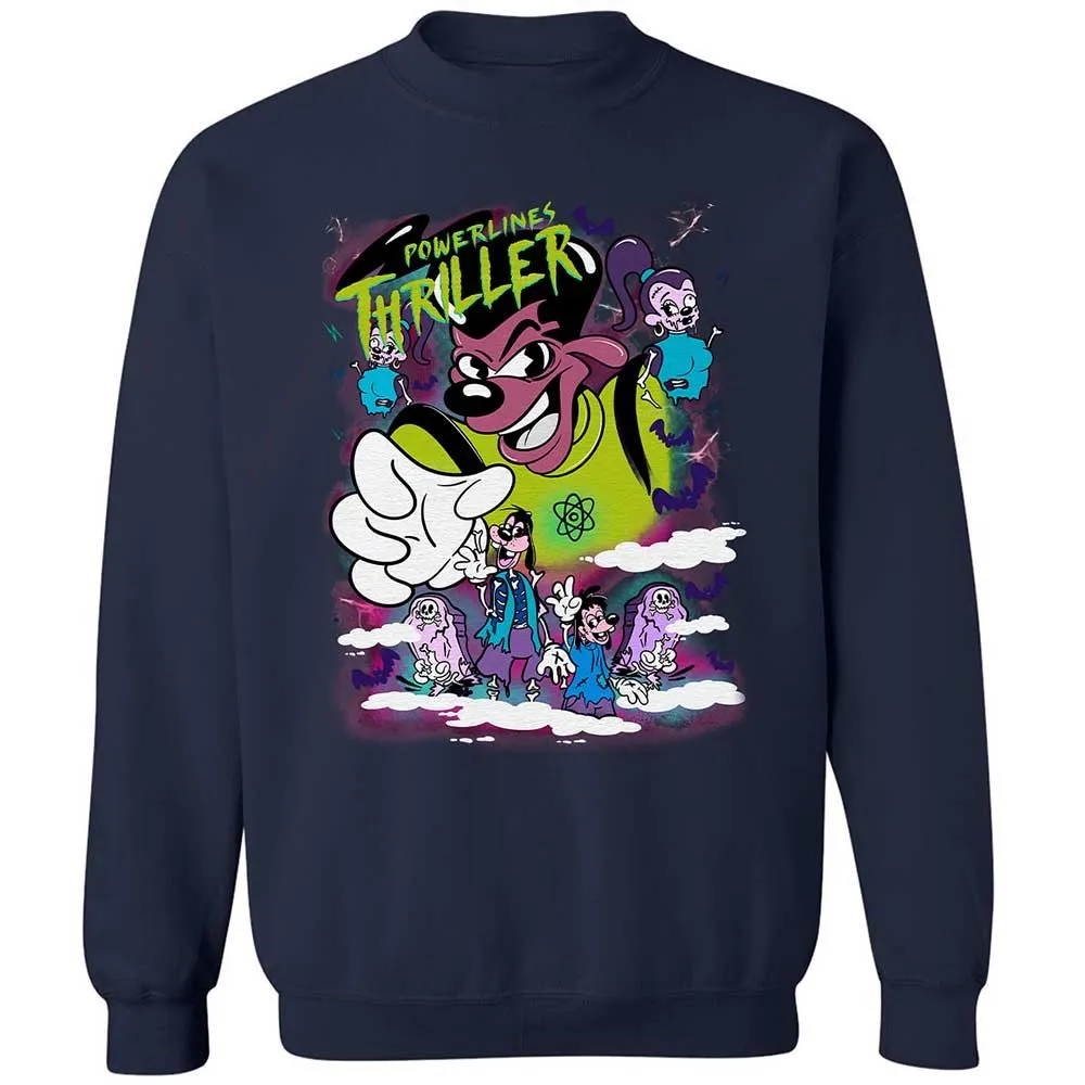 Vintage Pop Cartoon Horror Mashup - Navy - 2