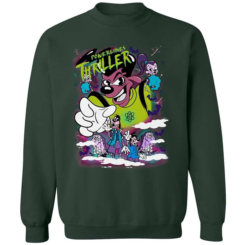 Vintage Pop Cartoon Horror Mashup - Forest Green - 5