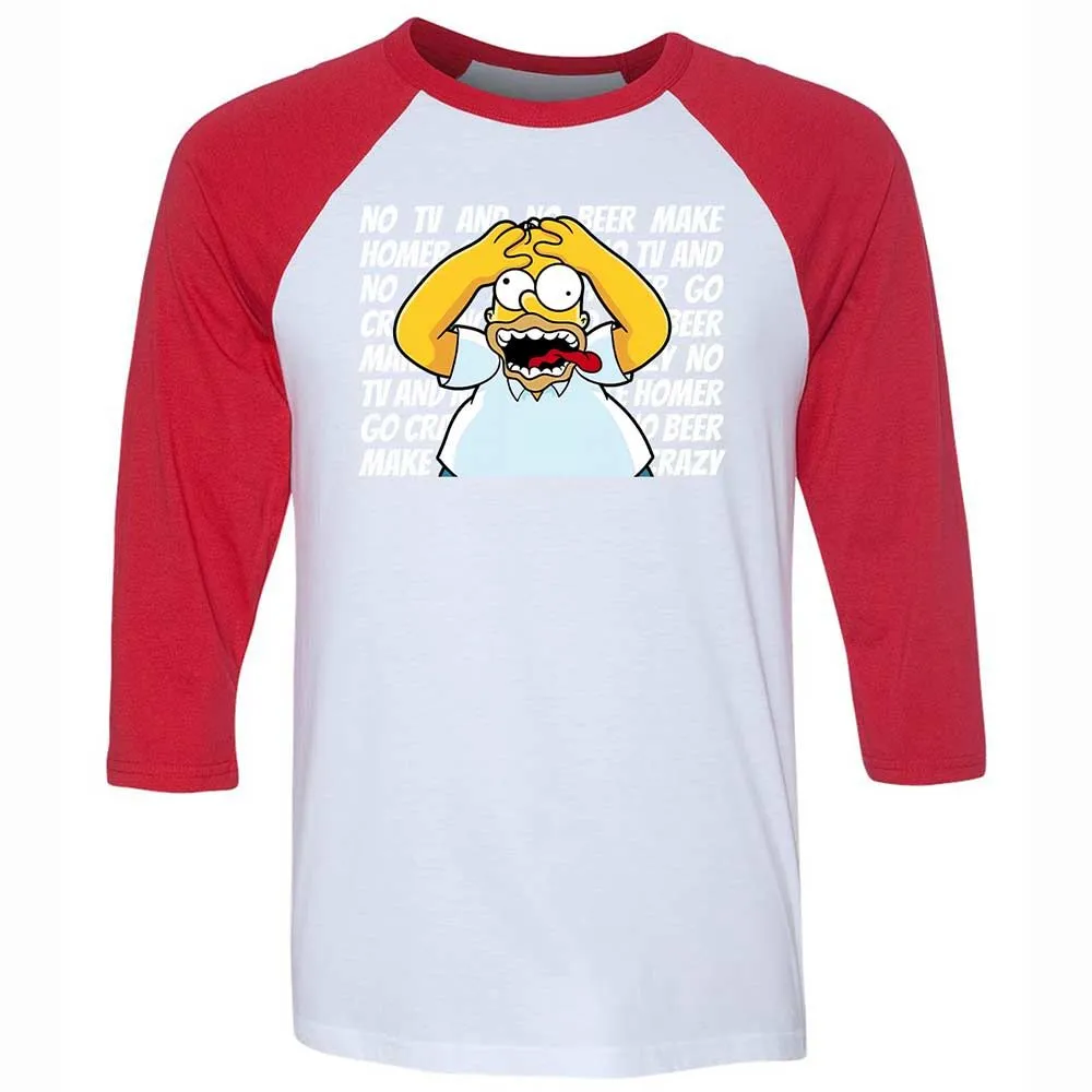 No TV and No Beer Make Homer Go Crazy - White/Red - 9