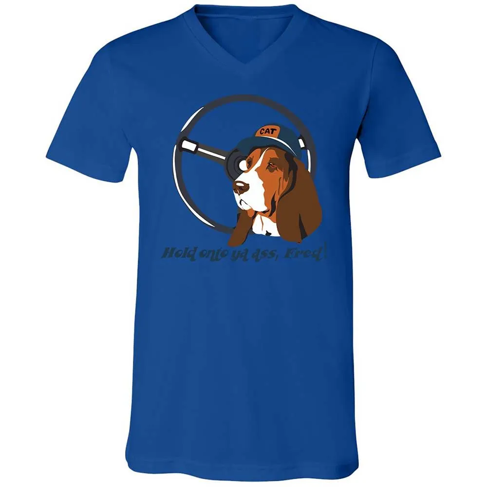 Unisex V-Neck T-Shirt - TGQK1EWD - True Royal - 3