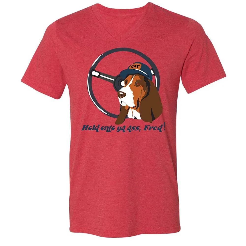 Unisex V-Neck T-Shirt - TGQK1EWD - Heather Red - 6