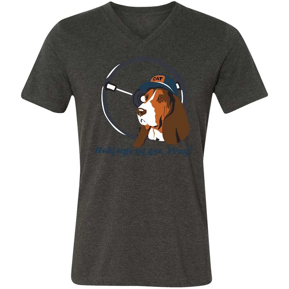 Unisex V-Neck T-Shirt - TGQK1EWD - Dark Grey Heather - 8