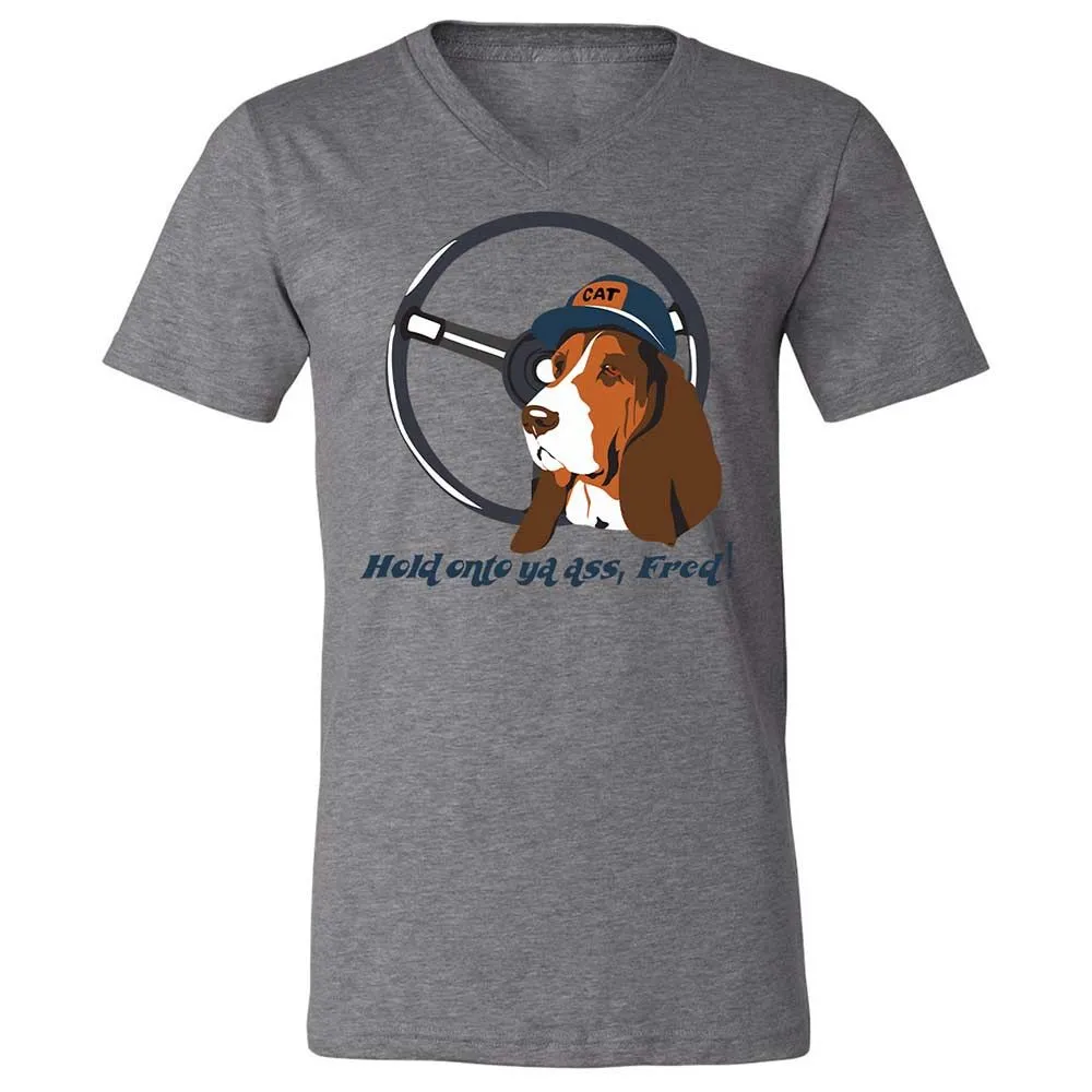Unisex V-Neck T-Shirt - TGQK1EWD - Deep Heather - 9