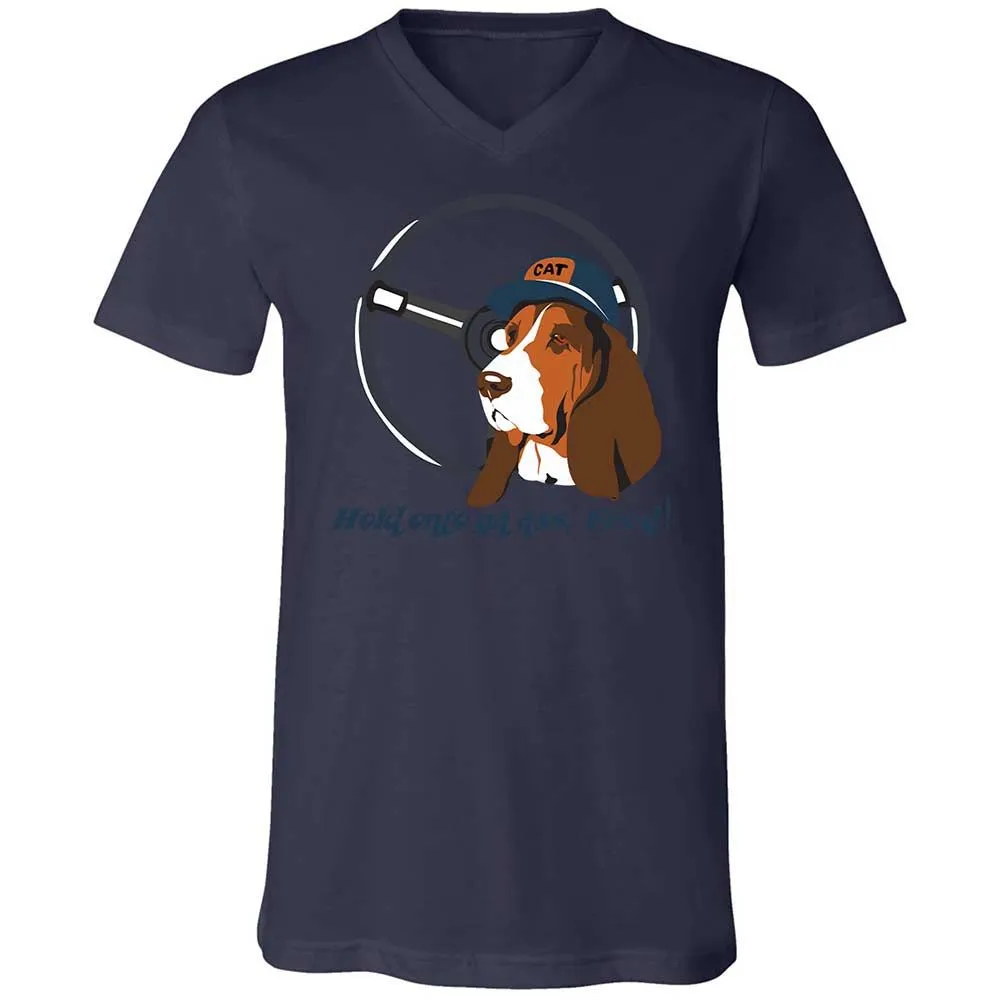Unisex V-Neck T-Shirt - TGQK1EWD - Navy - 12