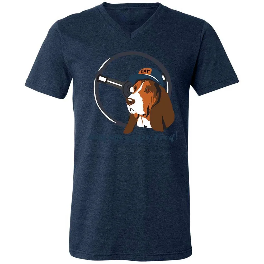 Unisex V-Neck T-Shirt - TGQK1EWD - Heather Navy - 13
