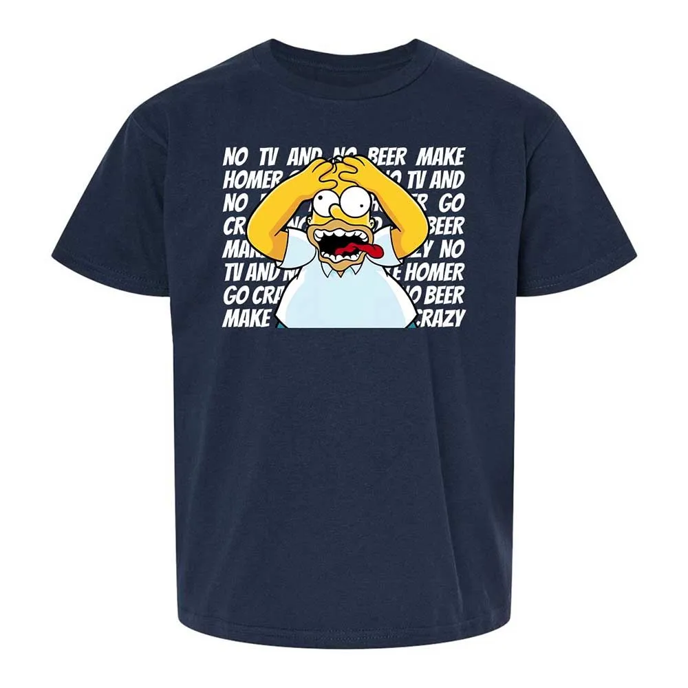 No TV and No Beer Make Homer Go Crazy - Navy - 2