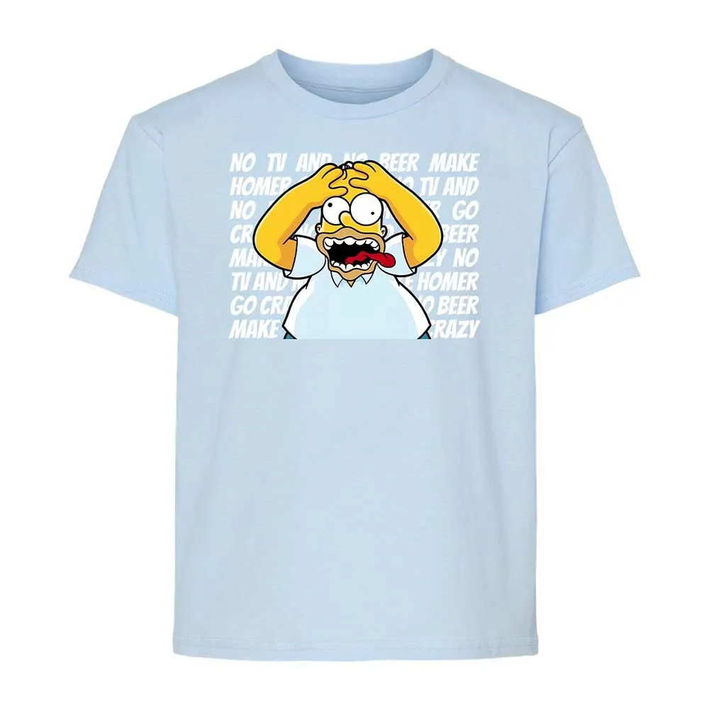 No TV and No Beer Make Homer Go Crazy - Light Blue - 6
